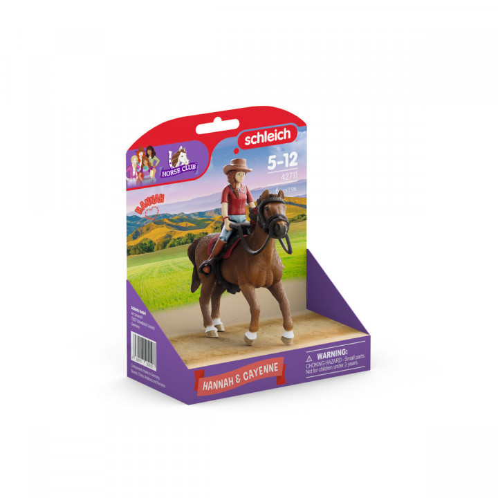 Actionfiguren Schleich Horse Club 42711 Hannah & Cayenne 8 x 15 x 18 cm 21 x 10 x 19 cm