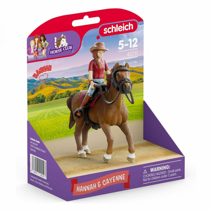 Actionfiguren Schleich Horse Club 42711 Hannah & Cayenne 8 x 15 x 18 cm 21 x 10 x 19 cm