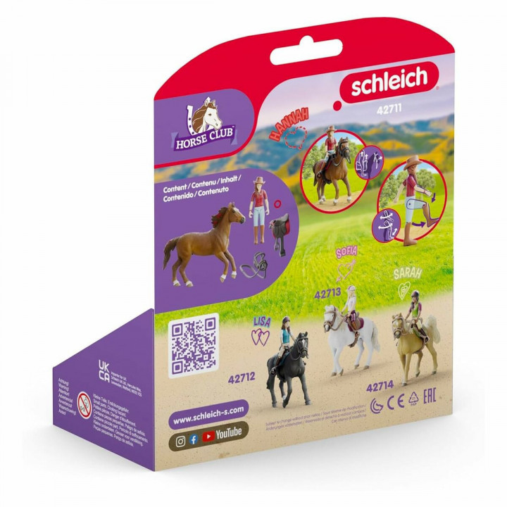Figurine d’action Schleich Horse Club 42711 Hannah & Cayenne 8 x 15 x 18 cm 21 x 10 x 19 cm