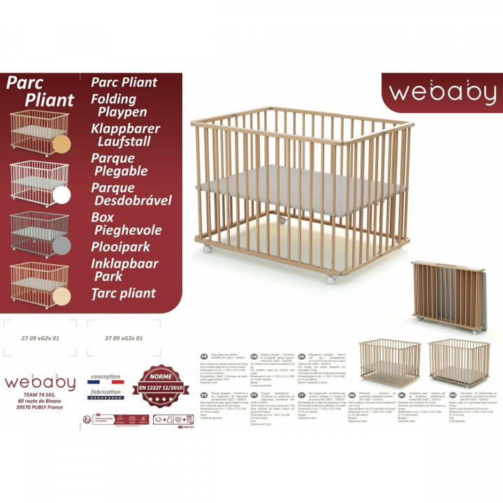 Speeltuin WEBABY Beige 70 x 100 cm