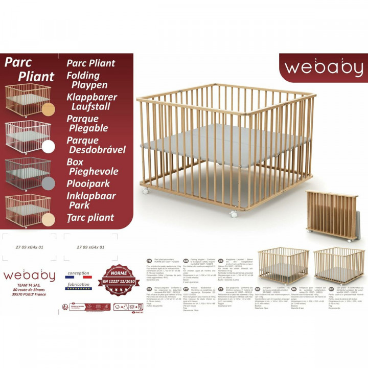 Speeltuin WEBABY 100 x 100 cm Beige
