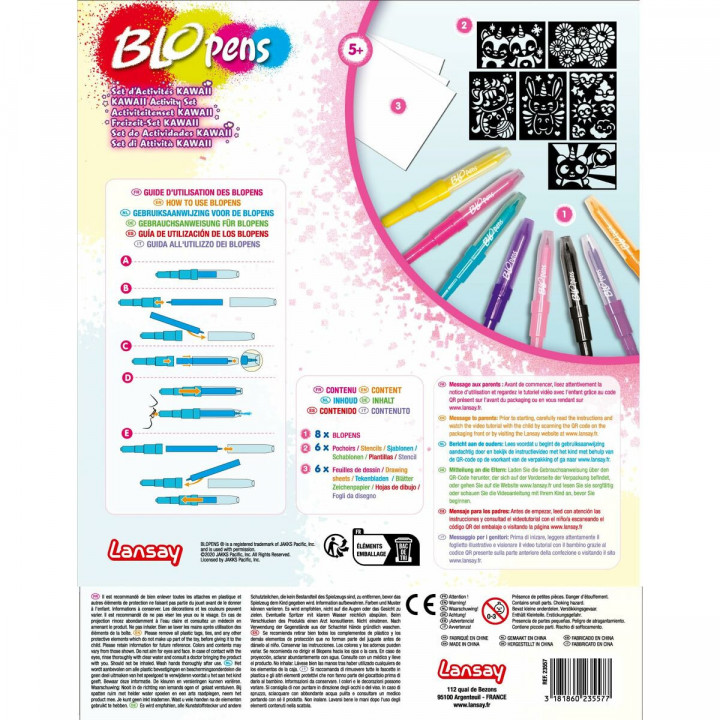 Activiteitendoos om te Kleuren Lansay BLOPENS KAWAII Multicolour
