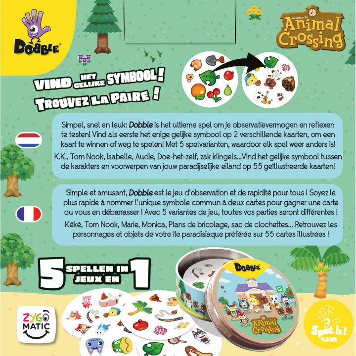 Tischspiel Asmodee Dobble : Animal Crossing 14 x 9 x 14 cm