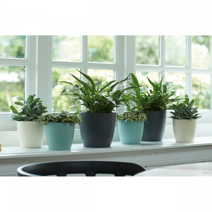 Set of pots Elho Grey Plastic Circular 2 Pieces