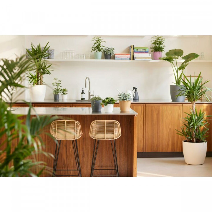 Blumentopfset Elho Grau Kunststoff rund 2 Stücke