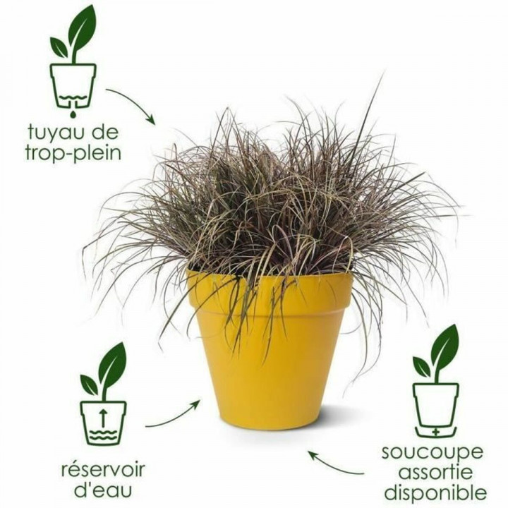 Set de pots Elho Gris Plastique Rond 2 Pièces