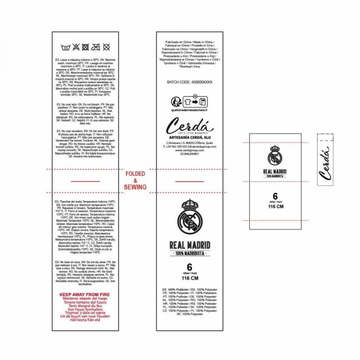 Batín Infantil Real Madrid C.F.