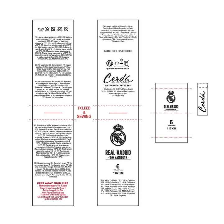 Batín Infantil Real Madrid C.F.