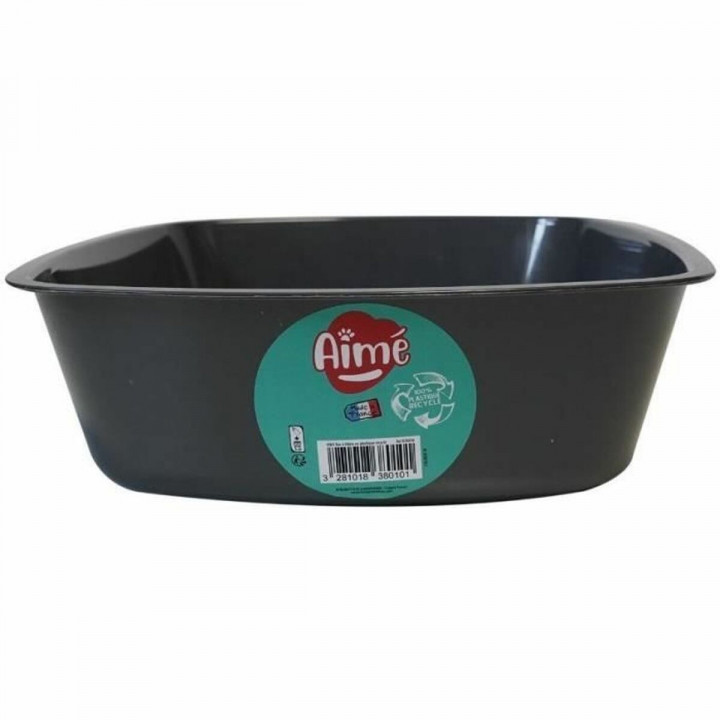 Lettiera per Gatti Aimé Nero 43 x 31 x 10 cm Plastica