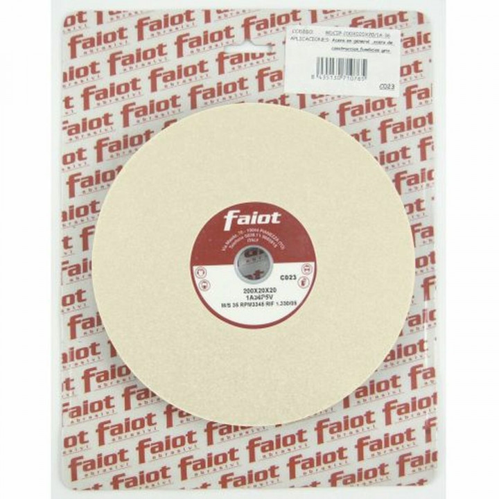 Muela abrasiva FAIOT 9A-60 200 mm Blanco
