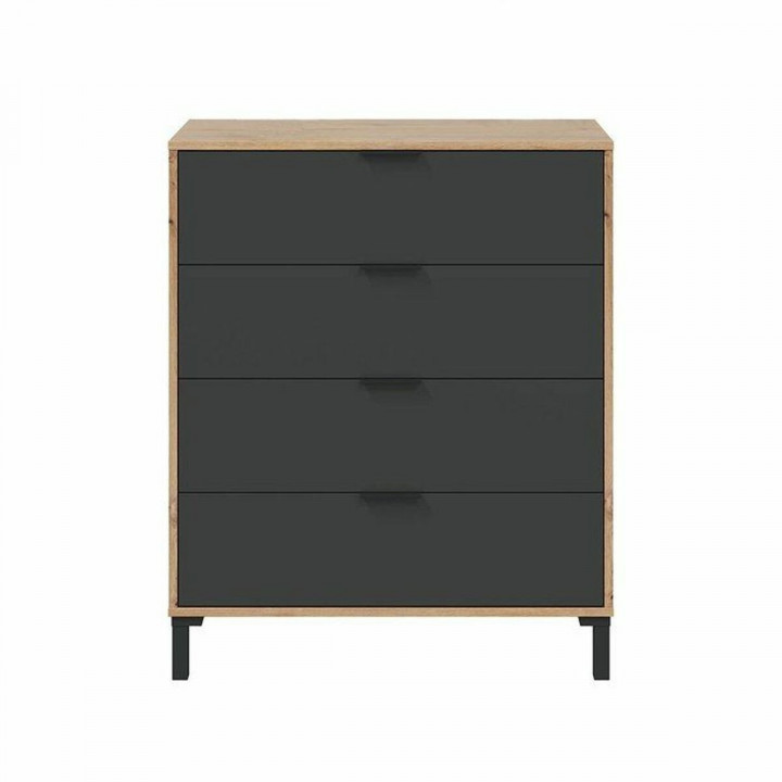 Cómoda Marrón Negro 77,5 x 40 x 93,5 cm