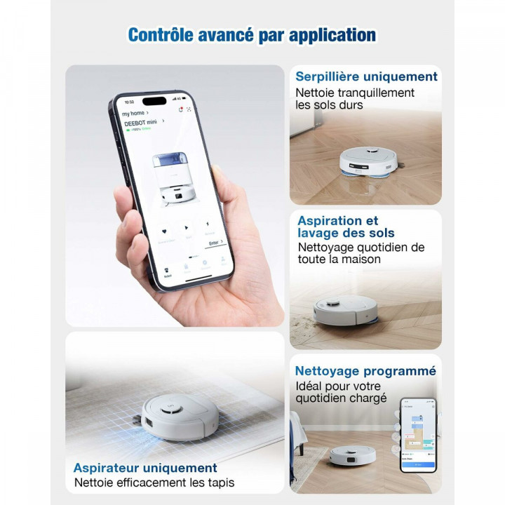 Aspirateur robot ECOVACS DEEBOT MINI 3200 mAh Blanc 1,8 L