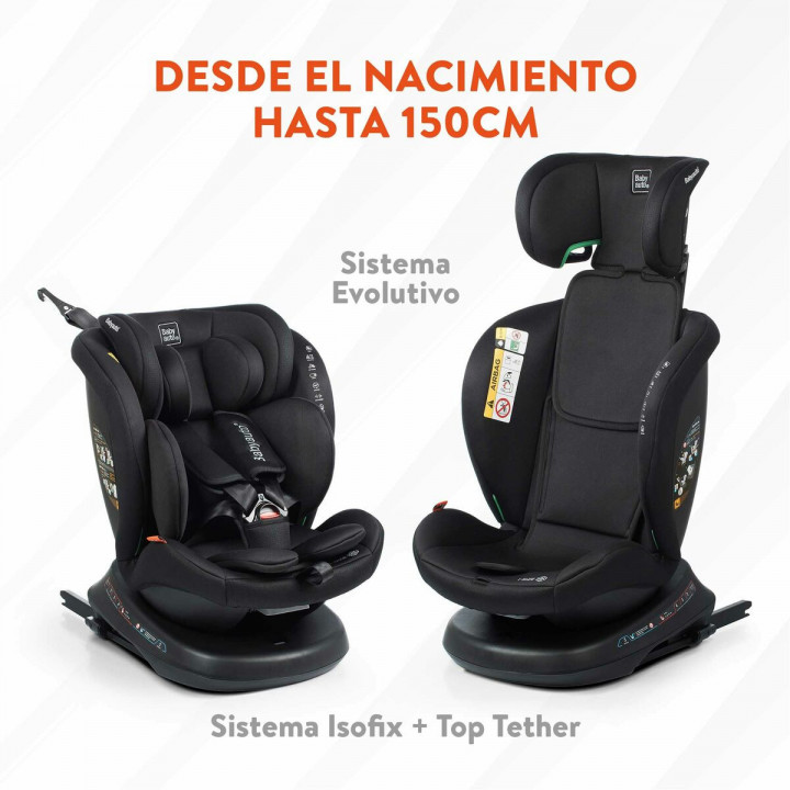 Siège de Voiture Babyauto RODIA Gris 0 (de 0 a 10 kilos) I (9 - 18 kg) II (15-25 kg) III (22 - 36 kg) Enfant ECE R129/04