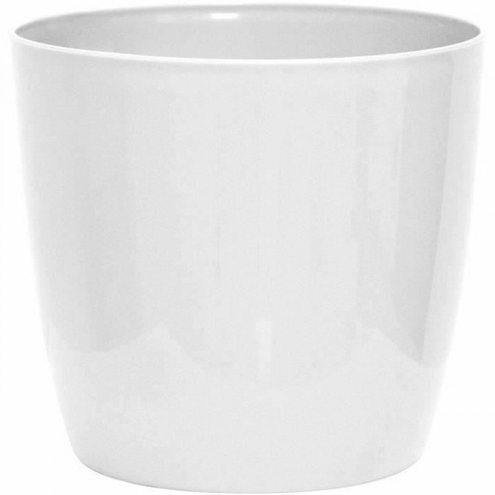Pot Garden ID Blanc Plastique Plastique recyclé Brillant 35 cm Avec des roues