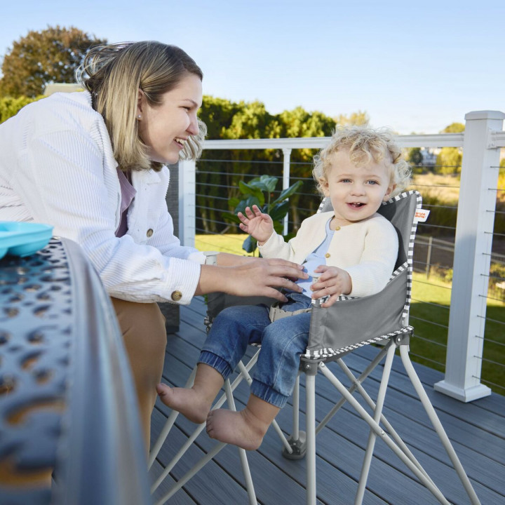 Highchair Bright Starts Pop N Dine Grey