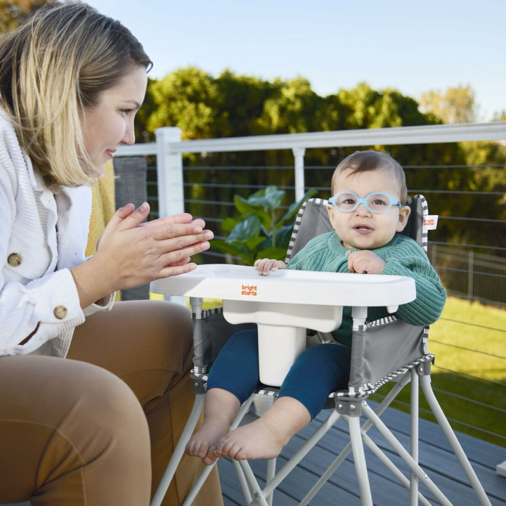 Highchair Bright Starts Pop N Dine Grey