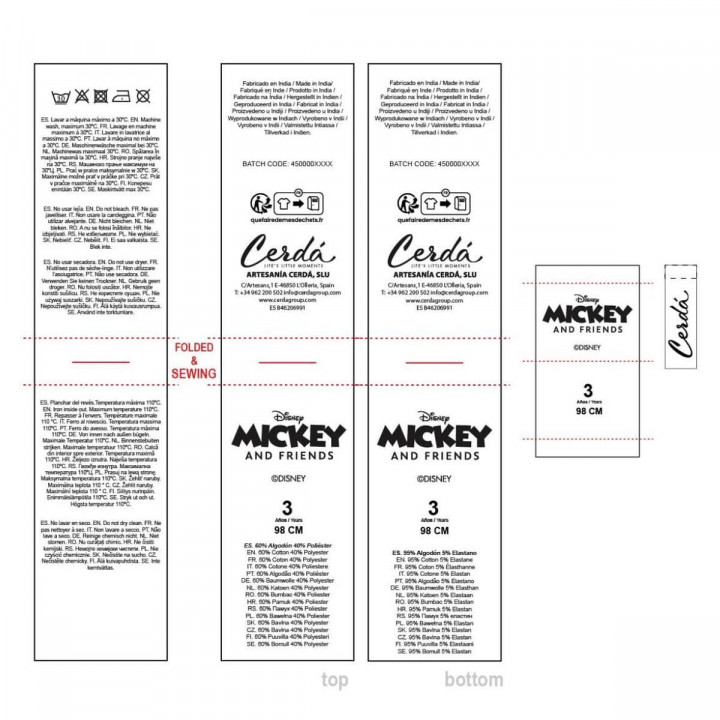 Ensemble de Vêtements Minnie Mouse Gris