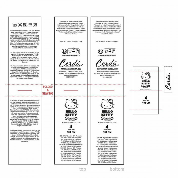 Set di Indumenti Hello Kitty Rosa