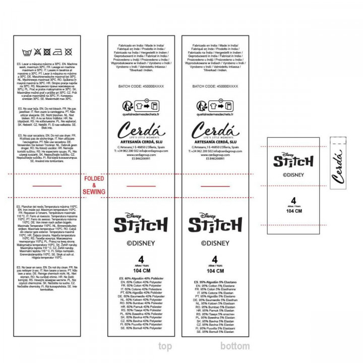 Bekleidungs-Set Stitch Beige