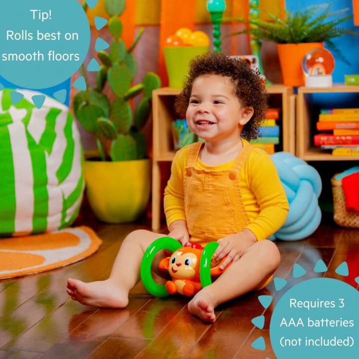 Jouet musical Bright Starts Little Roll & Glow Monkey