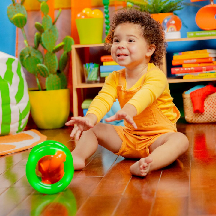 Giocattolo Musicale Bright Starts Little Roll & Glow Monkey