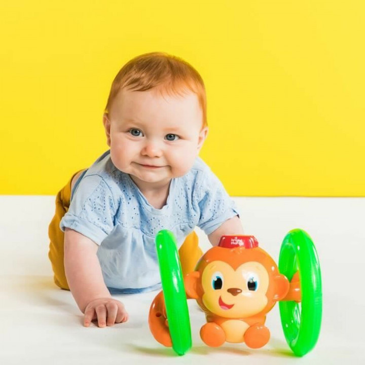 Muziekspeelgoed Bright Starts Little Roll & Glow Monkey
