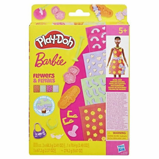 Plasticine Spel Play-Doh Barbie FLowers & Florals Multicolour