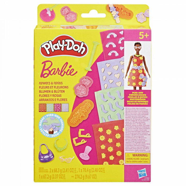 Set di Plastilina Play-Doh Barbie FLowers & Florals Multicolore