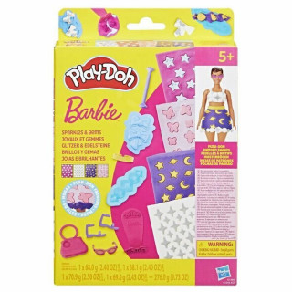 Pâte à modeler en argile Play-Doh Barbie Sparkles & Gems Multicouleur