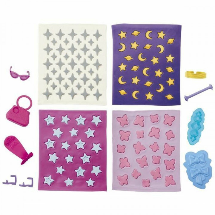 Plasticine Spel Play-Doh Barbie Sparkles & Gems Multicolour
