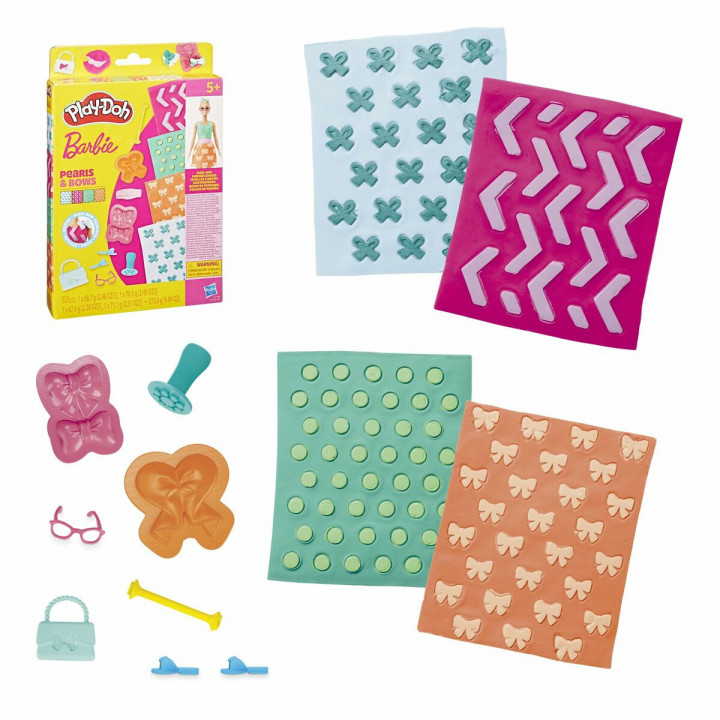 Set di Plastilina Play-Doh BArbie Pearls & Bows Multicolore
