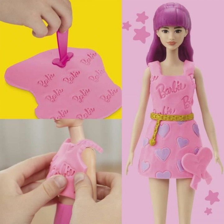 Juego de Plastilina Play-Doh Barbie Hearts & Hair Multicolor