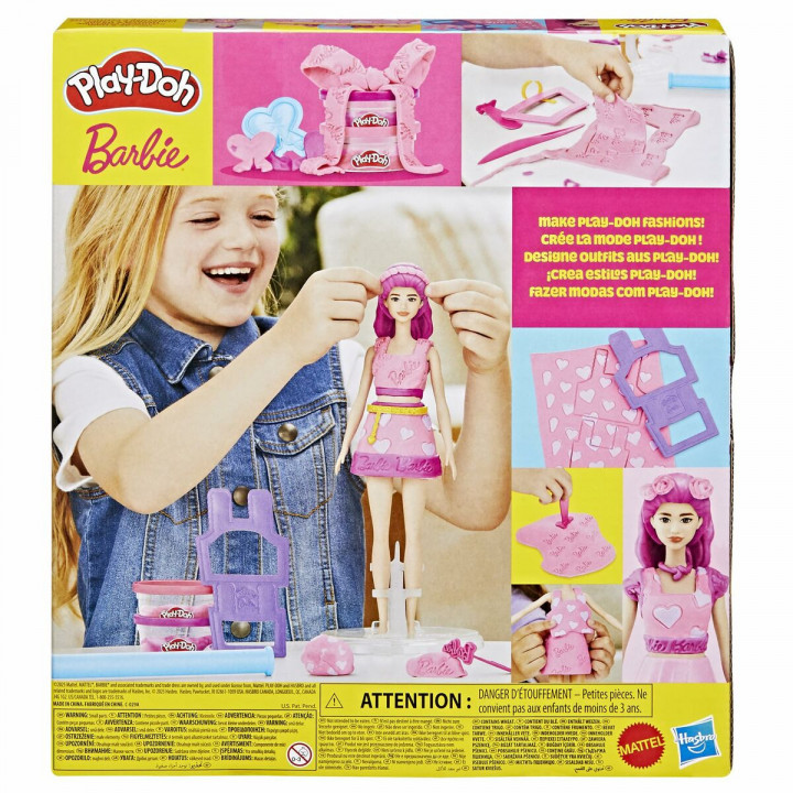 Pâte à modeler en argile Play-Doh Barbie Hearts & Hair Multicouleur