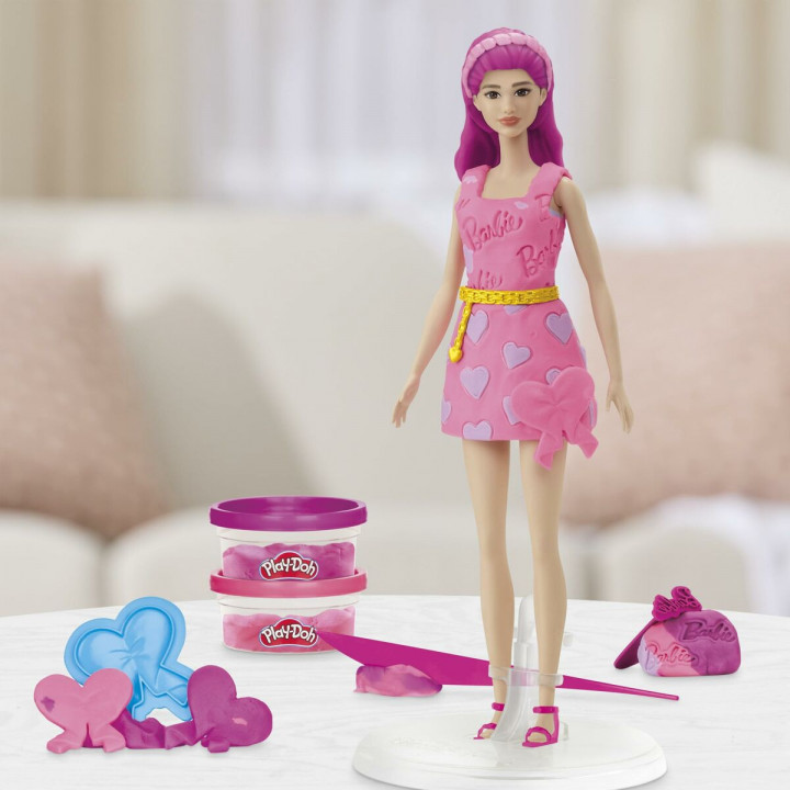 Knetspiel Play-Doh Barbie Hearts & Hair Bunt