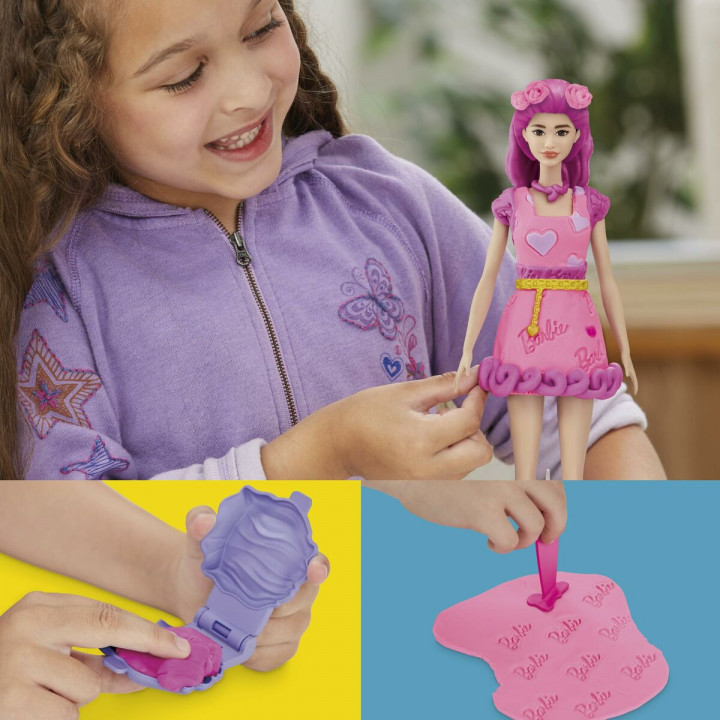 Set di Plastilina Play-Doh Barbie Hearts & Hair Multicolore