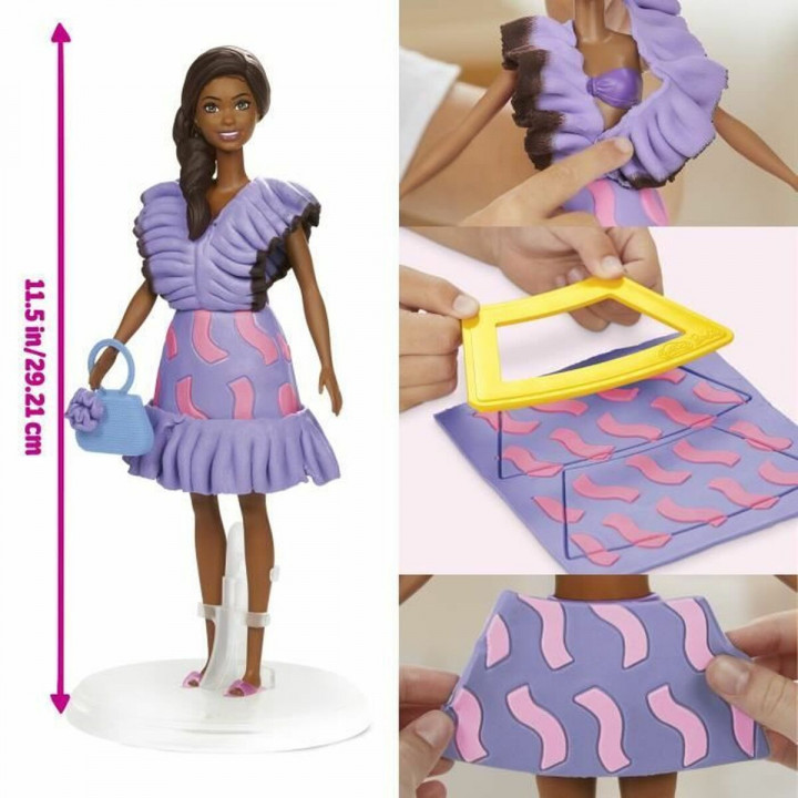 Pâte à modeler en argile Play-Doh Barbie Fashionista Ruffles Multicouleur 730 g