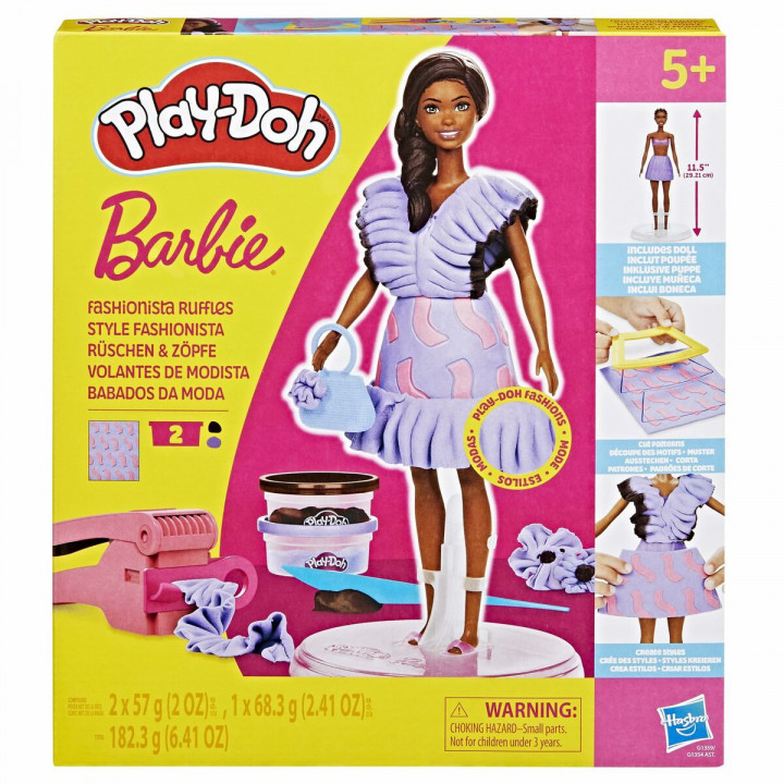 Knetspiel Play-Doh Barbie Fashionista Ruffles Bunt 730 g