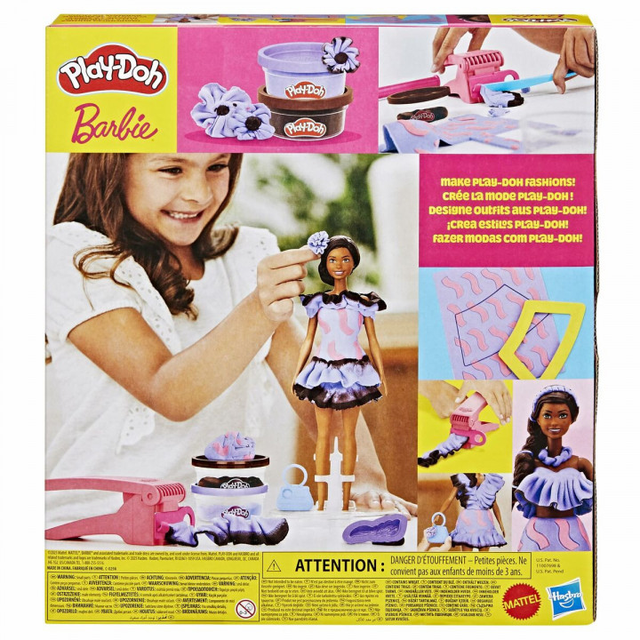 Plasticine Spel Play-Doh Barbie Fashionista Ruffles Multicolour 730 g