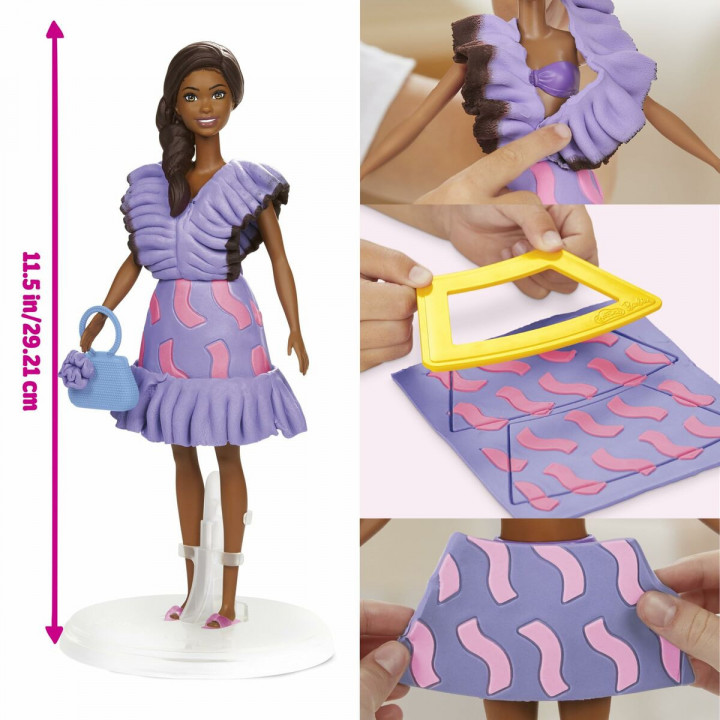 Knetspiel Play-Doh Barbie Fashionista Ruffles Bunt 730 g