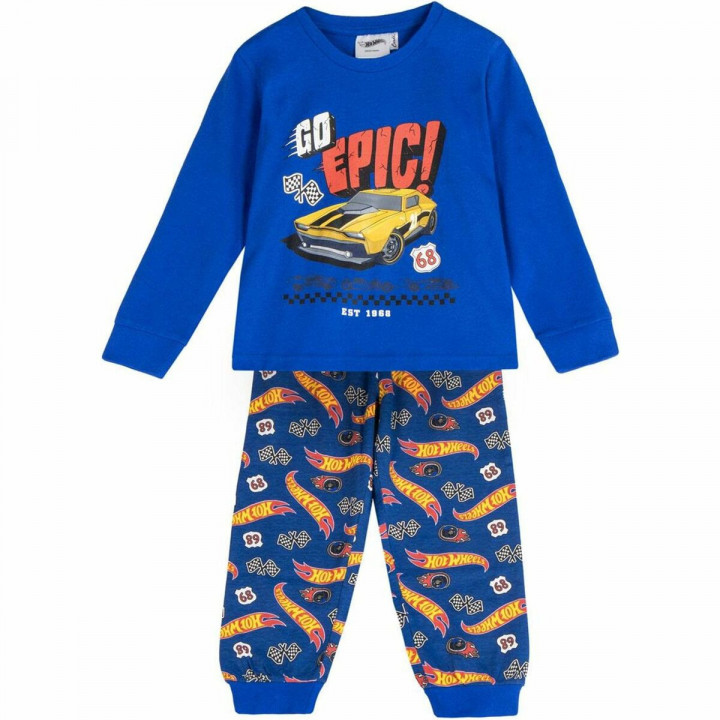 Pyjama Enfant Hot Wheels Bleu