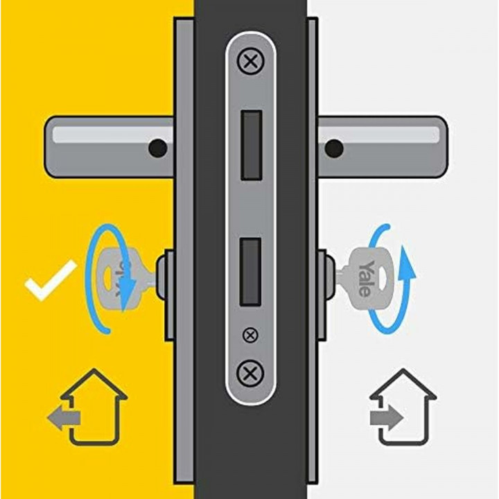 Verrouillage Yale Laiton Rond