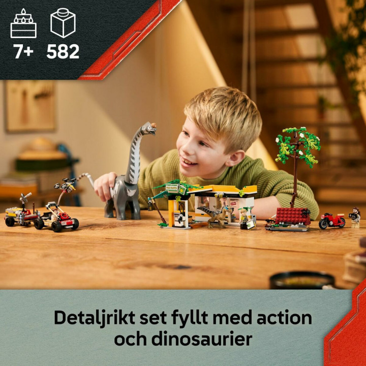 Set de construction Lego JURASSIC WORLD 76973 Raptor & Titanosaurus Tracking Mission