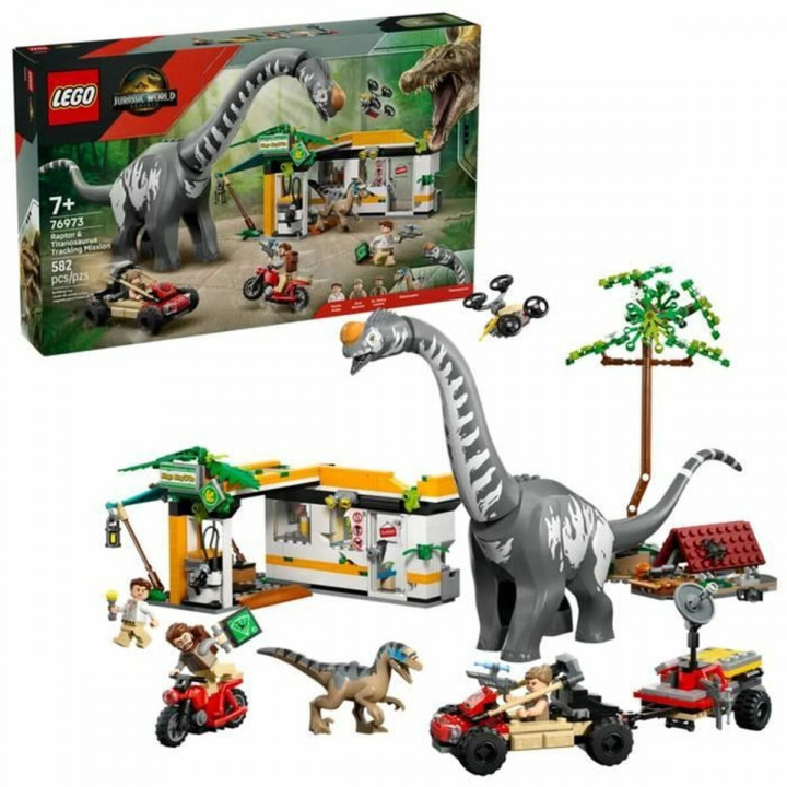 Bouwspel Lego JURASSIC WORLD 76973 Raptor & Titanosaurus Tracking Mission