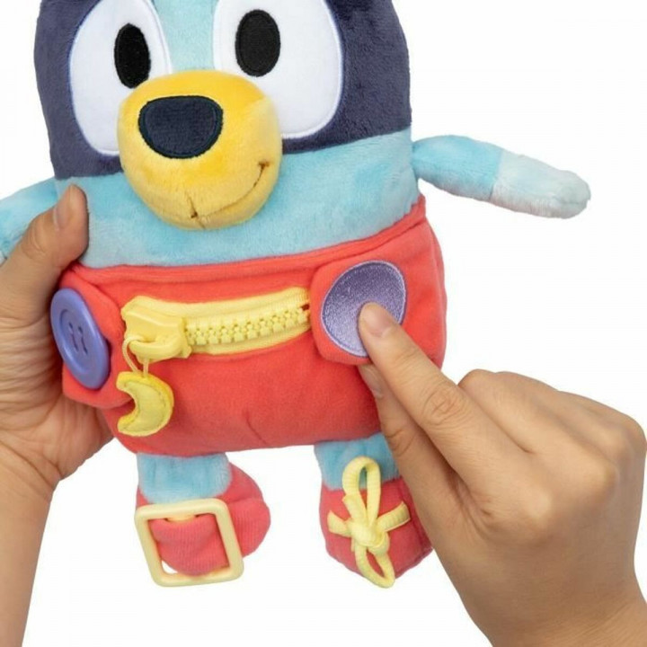 Fluffy toy Bluey Blue rouge Plastic