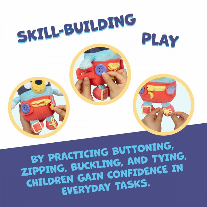 Fluffy toy Bluey Blue rouge Plastic