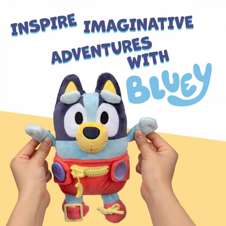 Jouet Peluche Bluey Bleu rouge Plastique