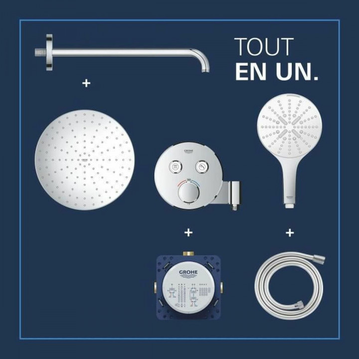 Colonna doccia Grohe Grigio 31 cm