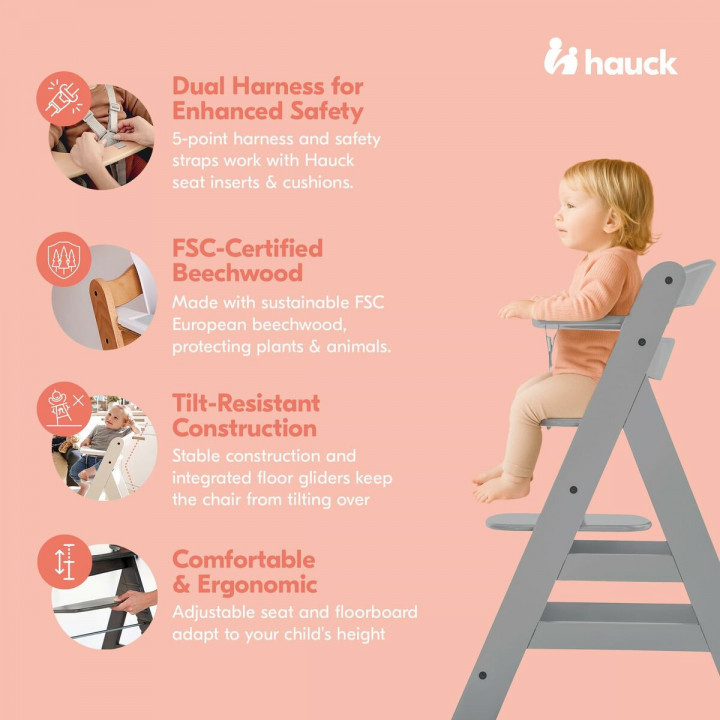 Kinderstoel Hauck Grijs