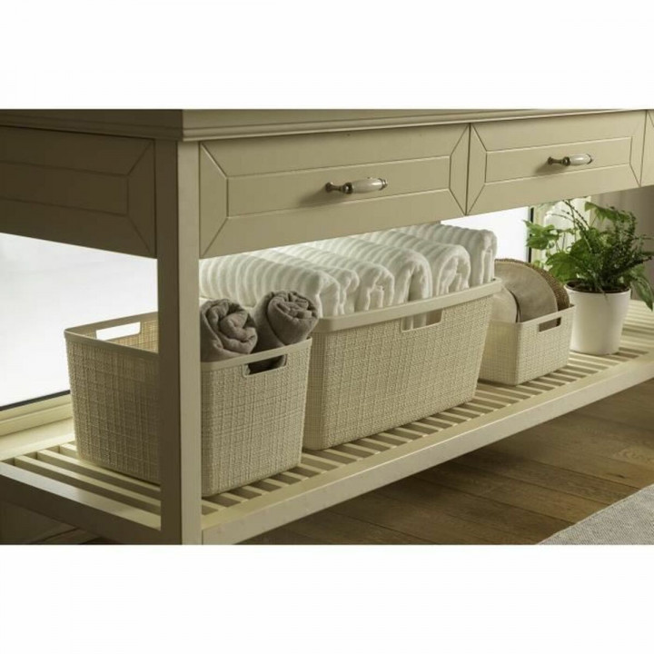 Cesto per i Panni Curver Yute Bianco Plastica 45 L