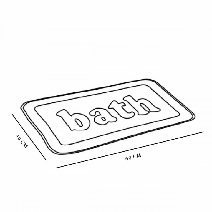 Antislipmat voor in bad TODAY UTILITY Blauw 40 x 60 cm